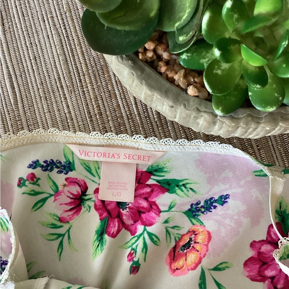 Y2K Victoria’s Secret  Floral Butterfly Lace Slip Mini  Dress Lingerie L - Picture 4 of 4